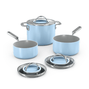 Ninja NeverQuit™ 6-Piece Ceramic Saucepan Cookware Set in Pink