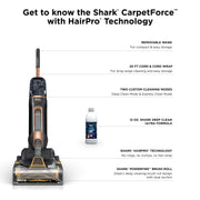 Shark CarpetForce™ HairPro Upright Carpet Cleaner in Copper
